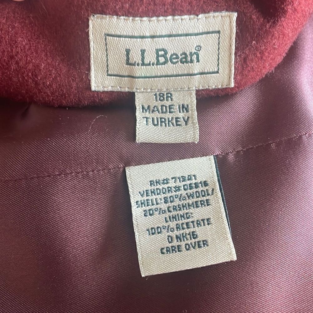 L.L. Bean Terracotta Rust Brown Wool Cashmere 3 Button Blazer sz 18R - Picture 7 of 12
